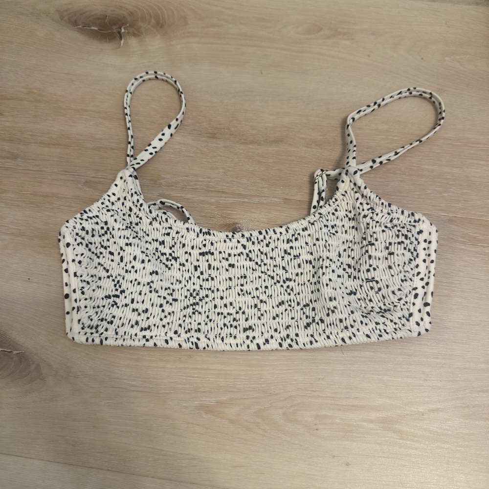 Xhilaration Cheetah Black and Cream Women's Bikini Top